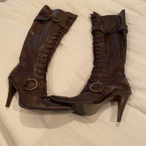 FLUXA Brown Leather Boot